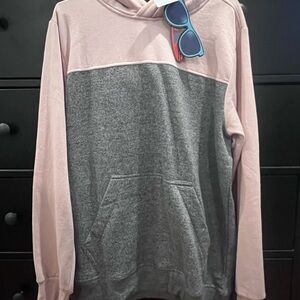 Two-Tone Pink and Gray Men's Sweater